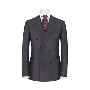 Mauve Stripe on Grey Super 130's Suit