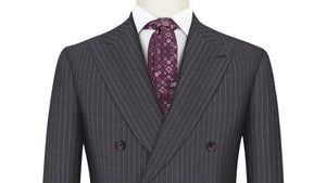 Mauve Stripe on Grey Super 130's Suit