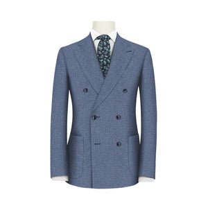 Slate Blue Melange Super 120's Flannel Suit