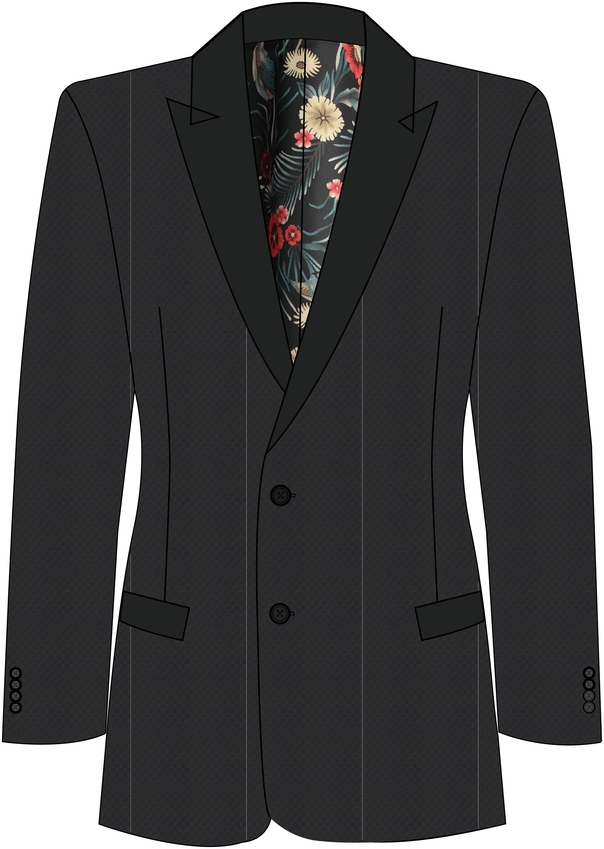 Black Jaquard Events Jacket