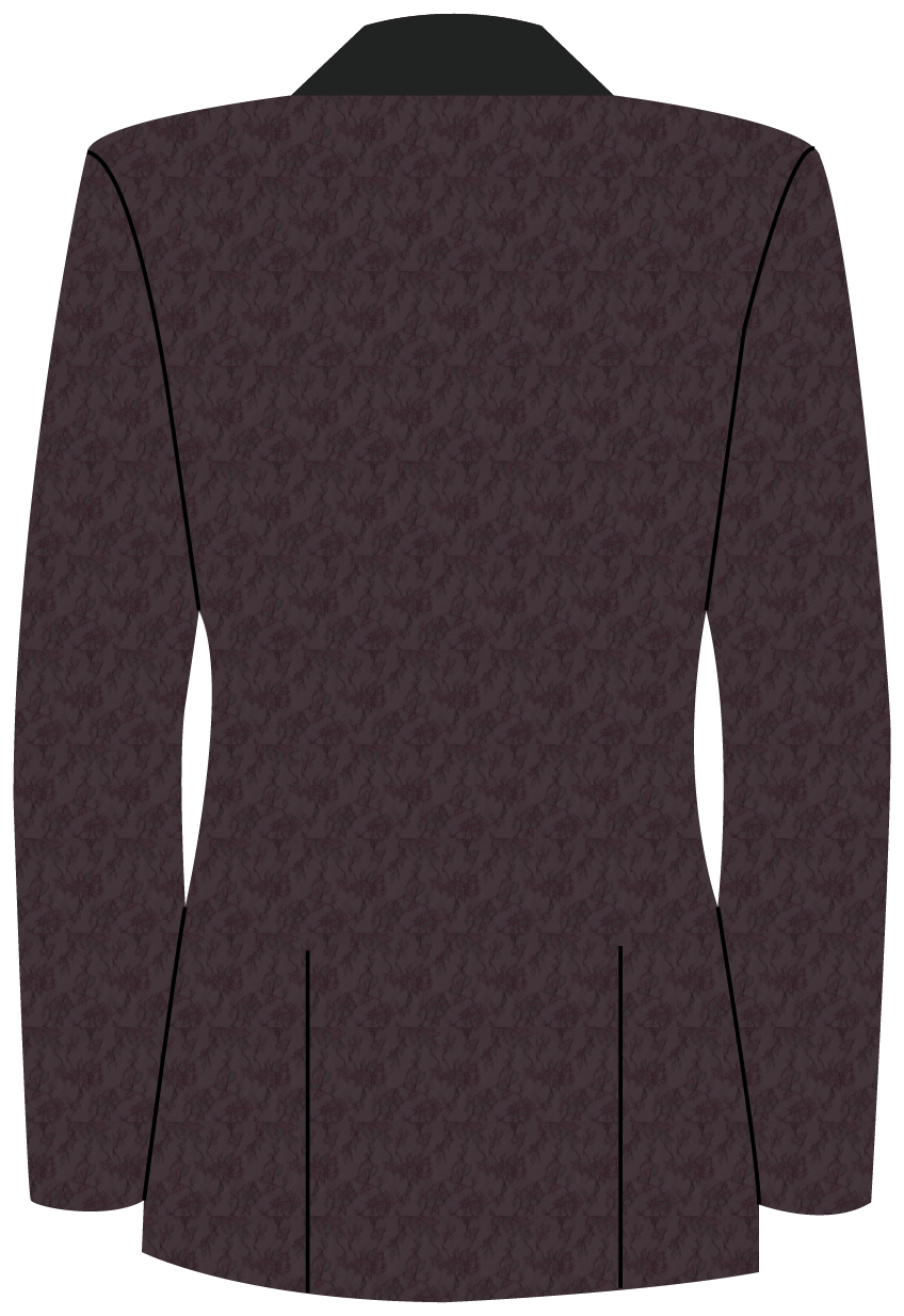 Burgundy Floral Jacquard Event Jacket