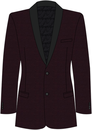 Burgundy Kid Mohair Tuxedo