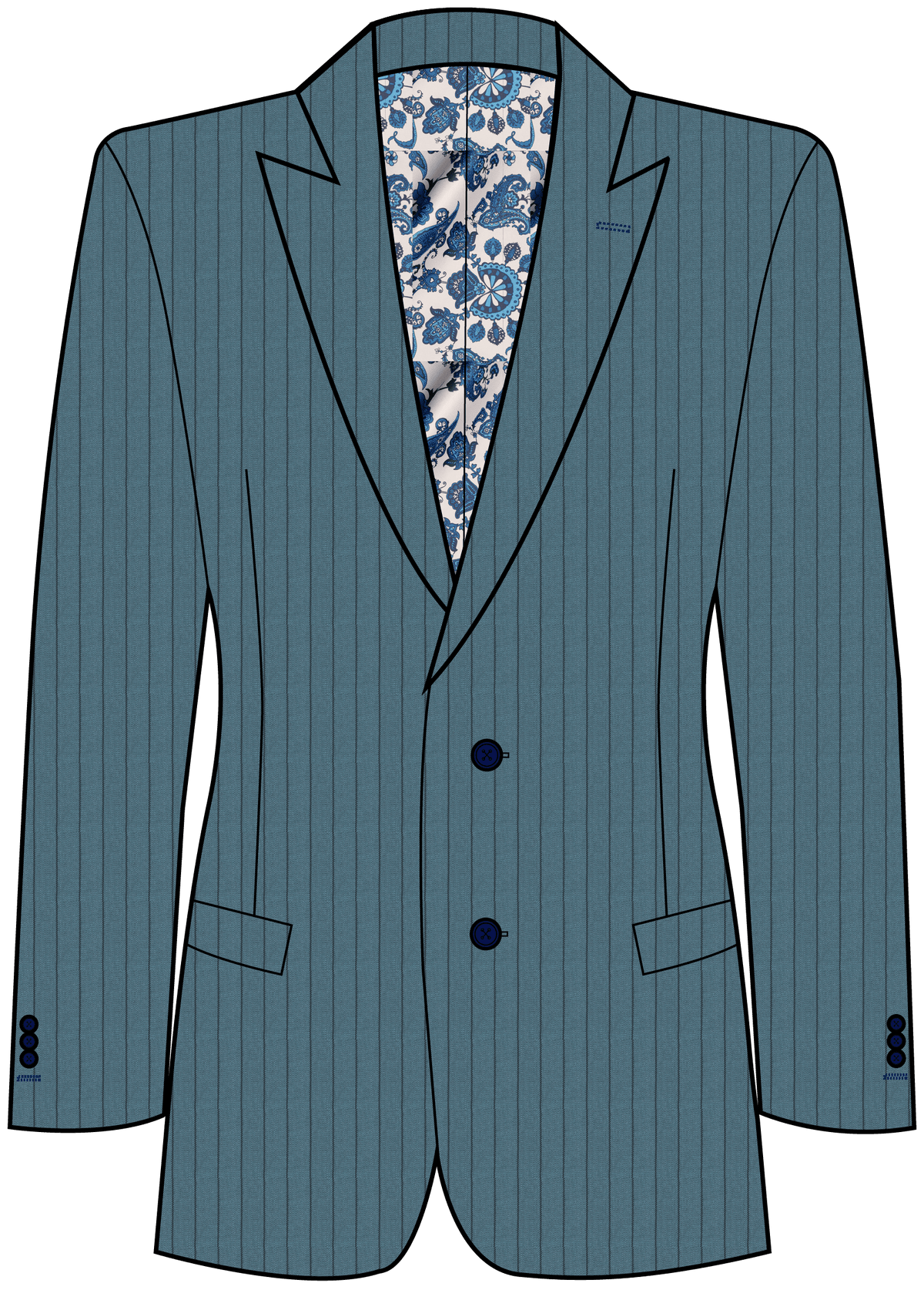 City of London Airforce Blue Suit
