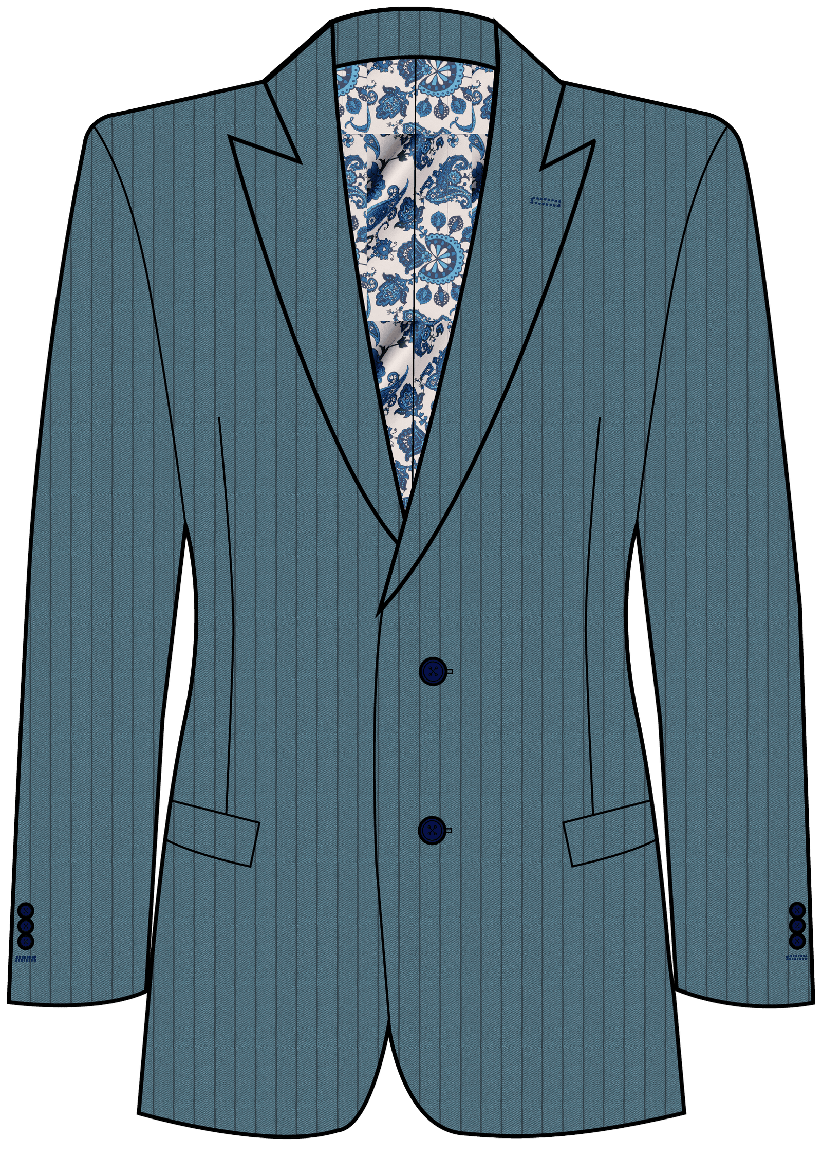 City of London Airforce Blue Suit