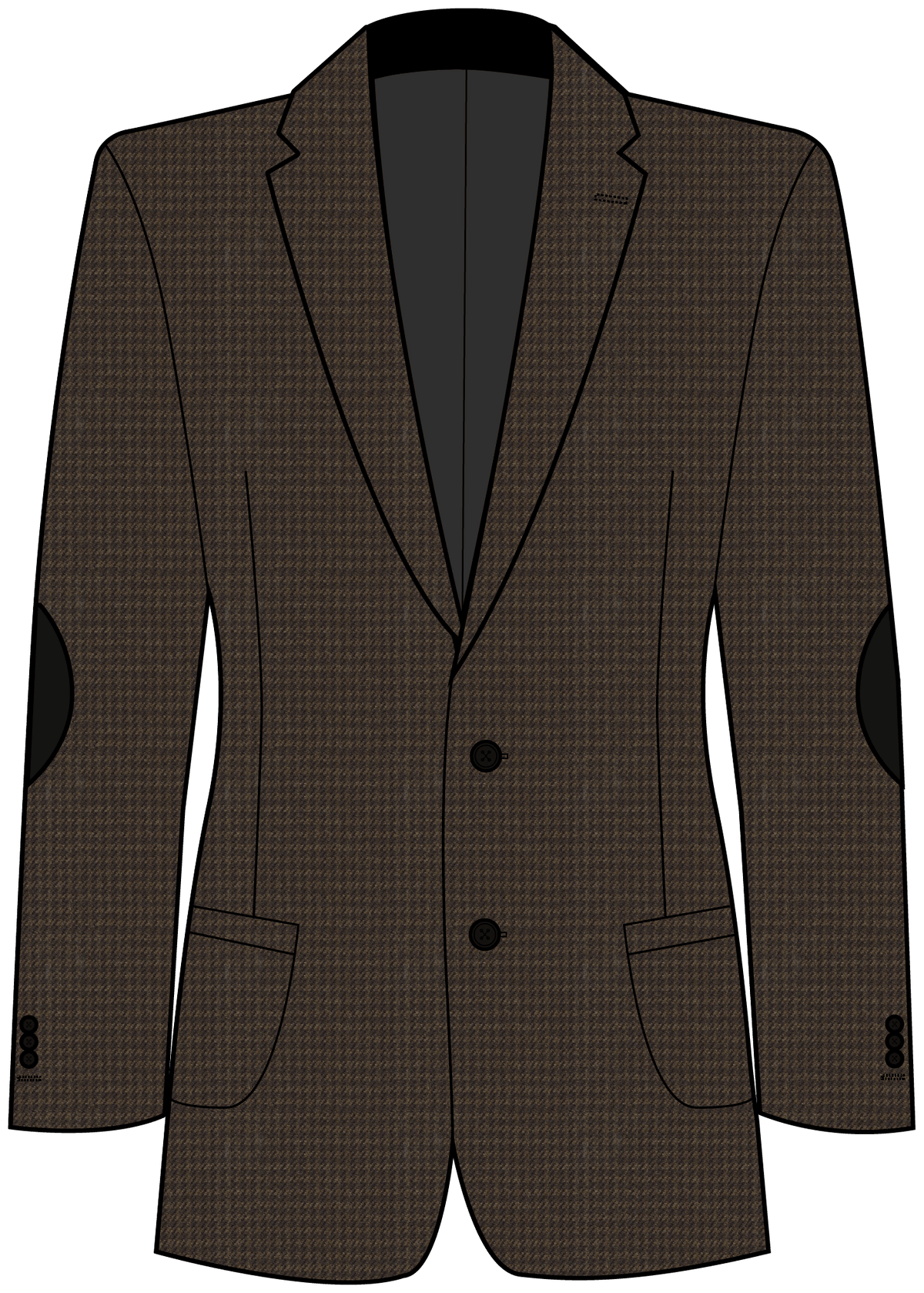 City of London Brown Houndstooth Three-Piece