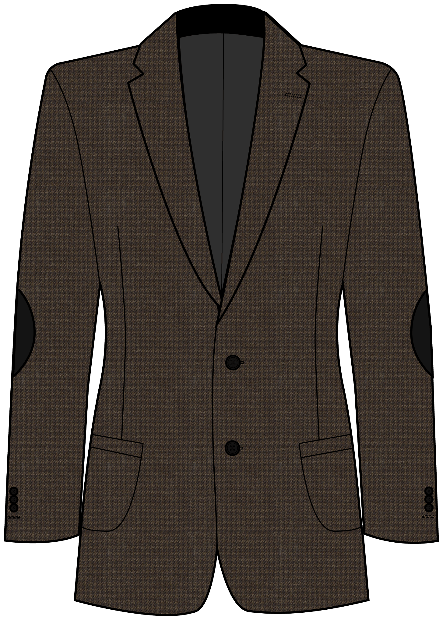 City of London Brown Houndstooth Three-Piece