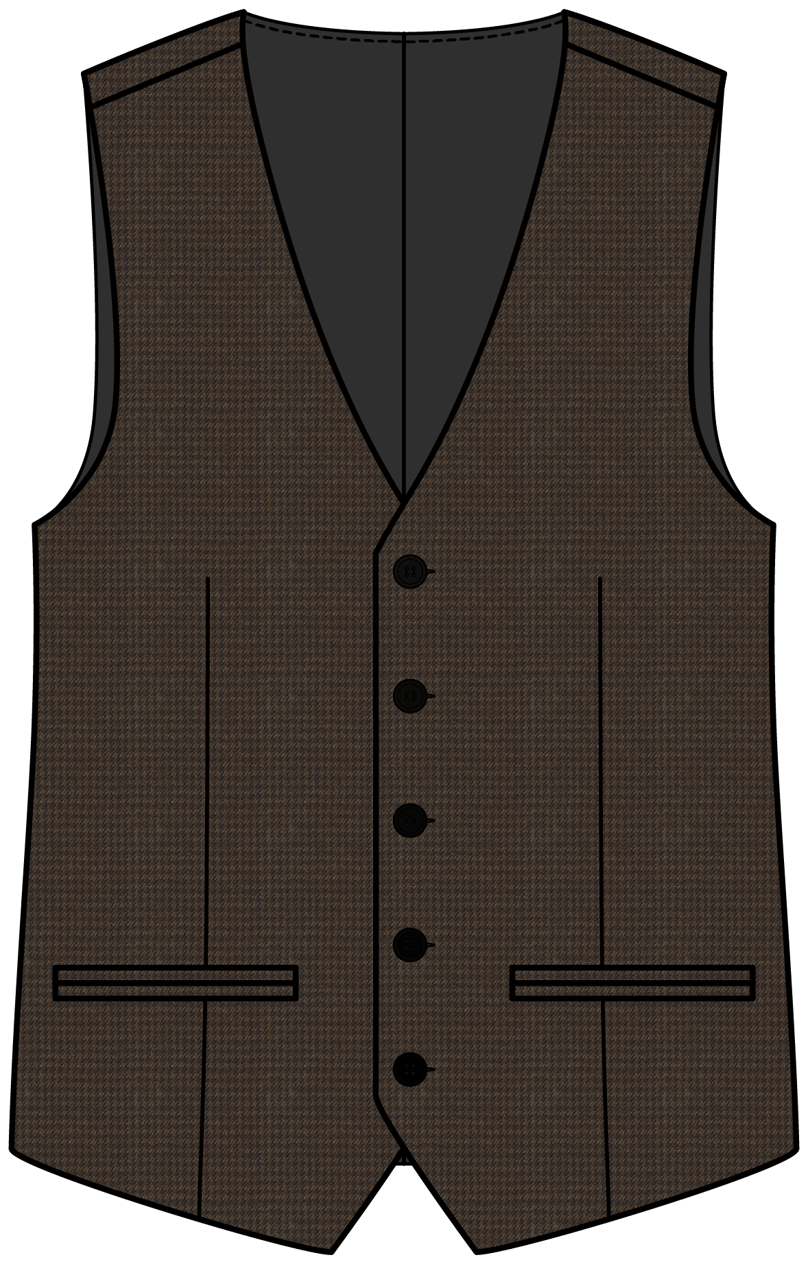 City of London Brown Houndstooth Three-Piece