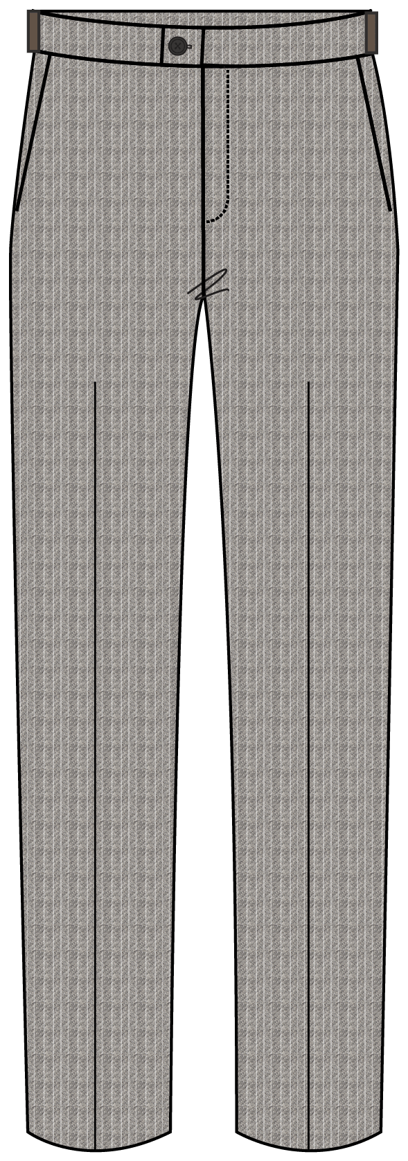 Dalton Flannel Grey with Stripe Three Piece