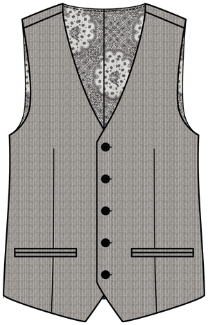 Dalton Flannel Grey with Stripe Three Piece