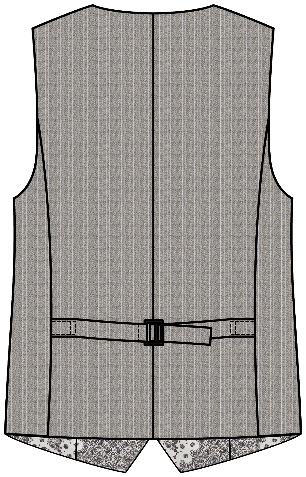 Dalton Flannel Grey with Stripe Three Piece