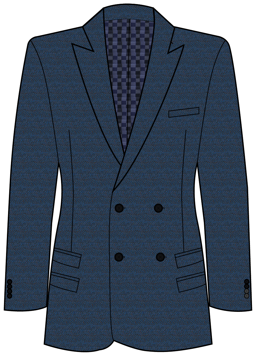 Dalton Flannel Navy Tram Check