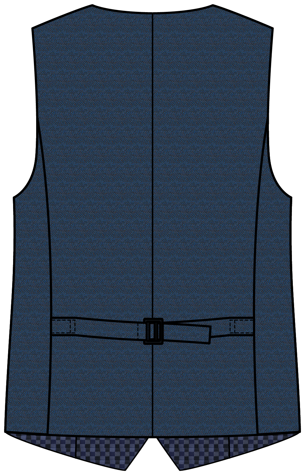 Dalton Flannel Navy Tram Check Three-Piece