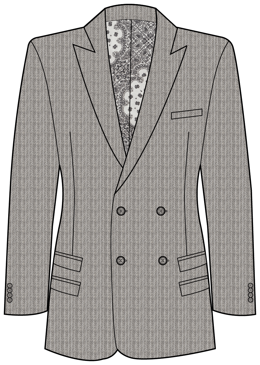 Dalton Grey Stripe With Flannel