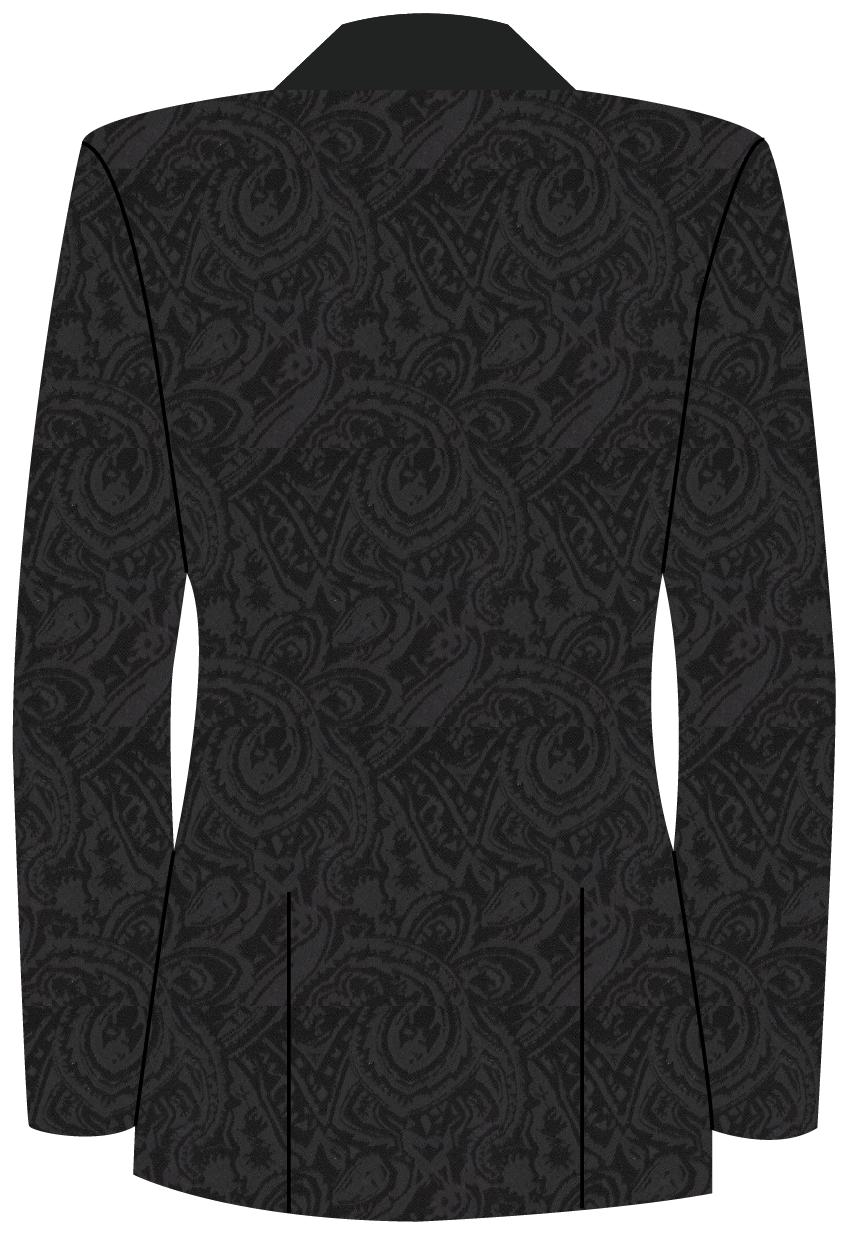 Noir Floral Jaquard Event Jacket