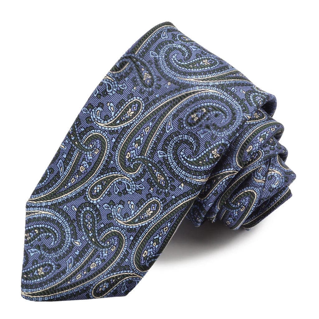 DION Silk Tie "Teardrop Paisley Elegance"