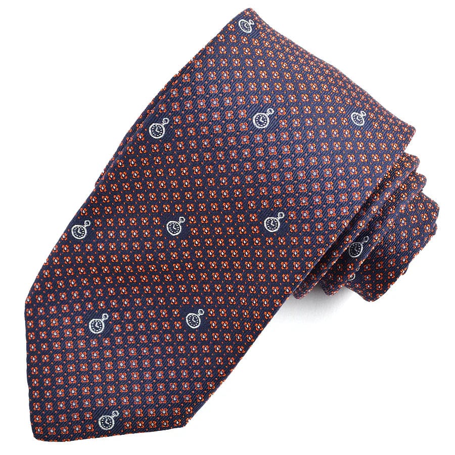 DION Silk Tie "Timekeeper's Elegance"