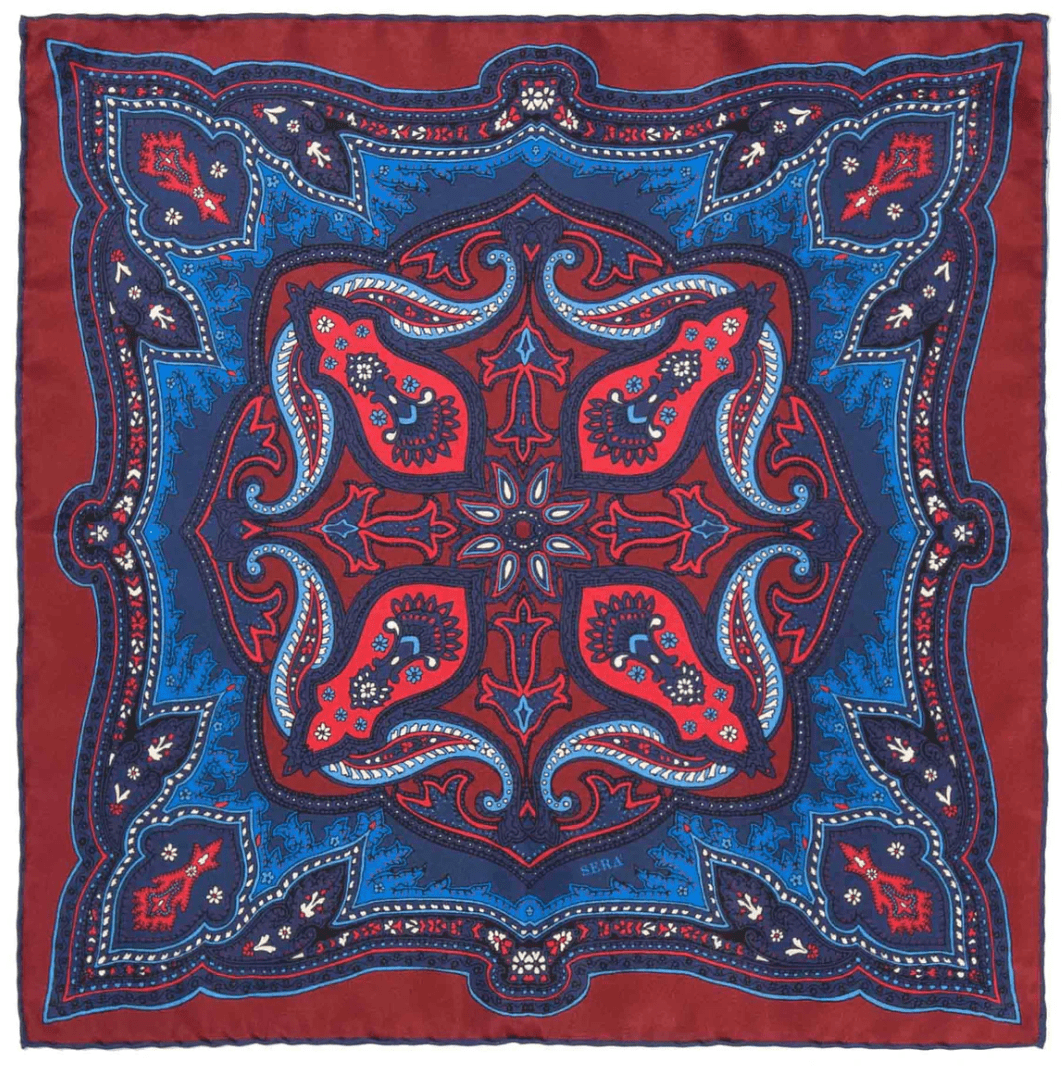 SÉRA- BLACKBERRY RIPASSO- SILK POCKET SQUARE