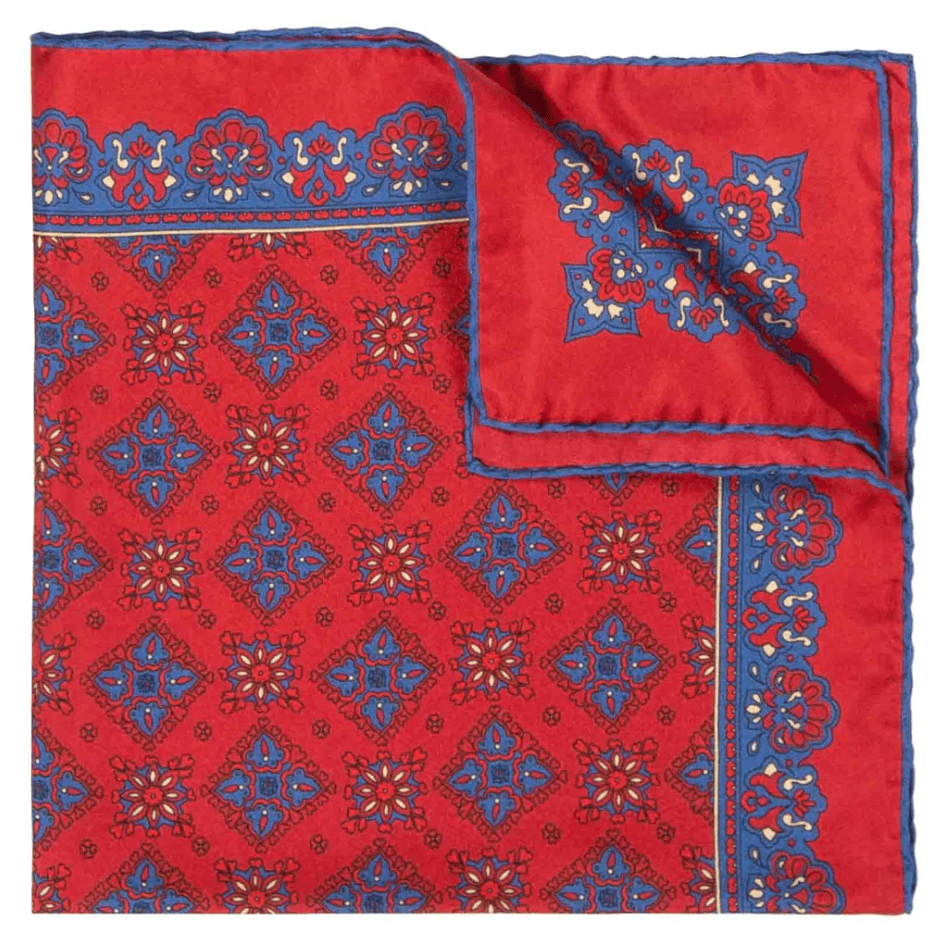 SÉRA- CHERRY AMARONE- SILK POCKET SQUARE