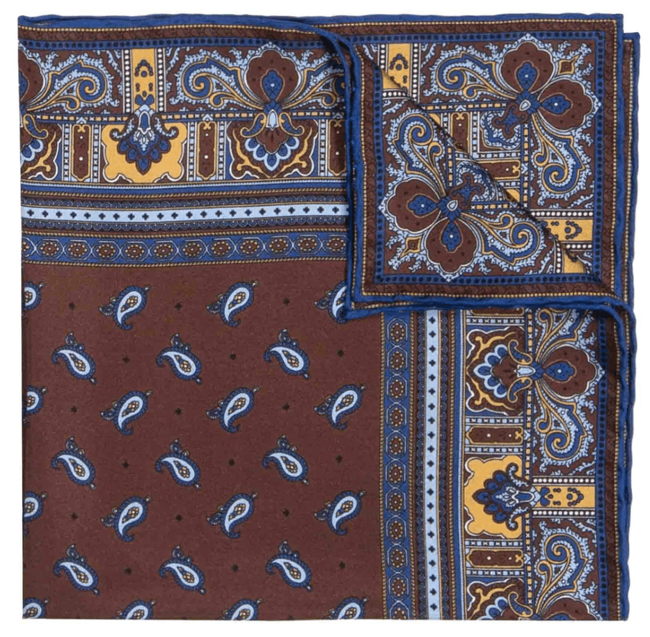 SÉRA- CHOCOLATE RECIOTO- SILK POCKET SQUARE