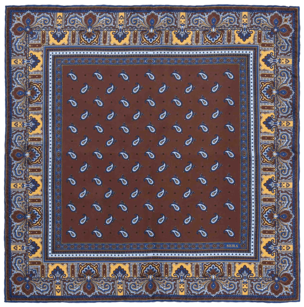 SÉRA- CHOCOLATE RECIOTO- SILK POCKET SQUARE