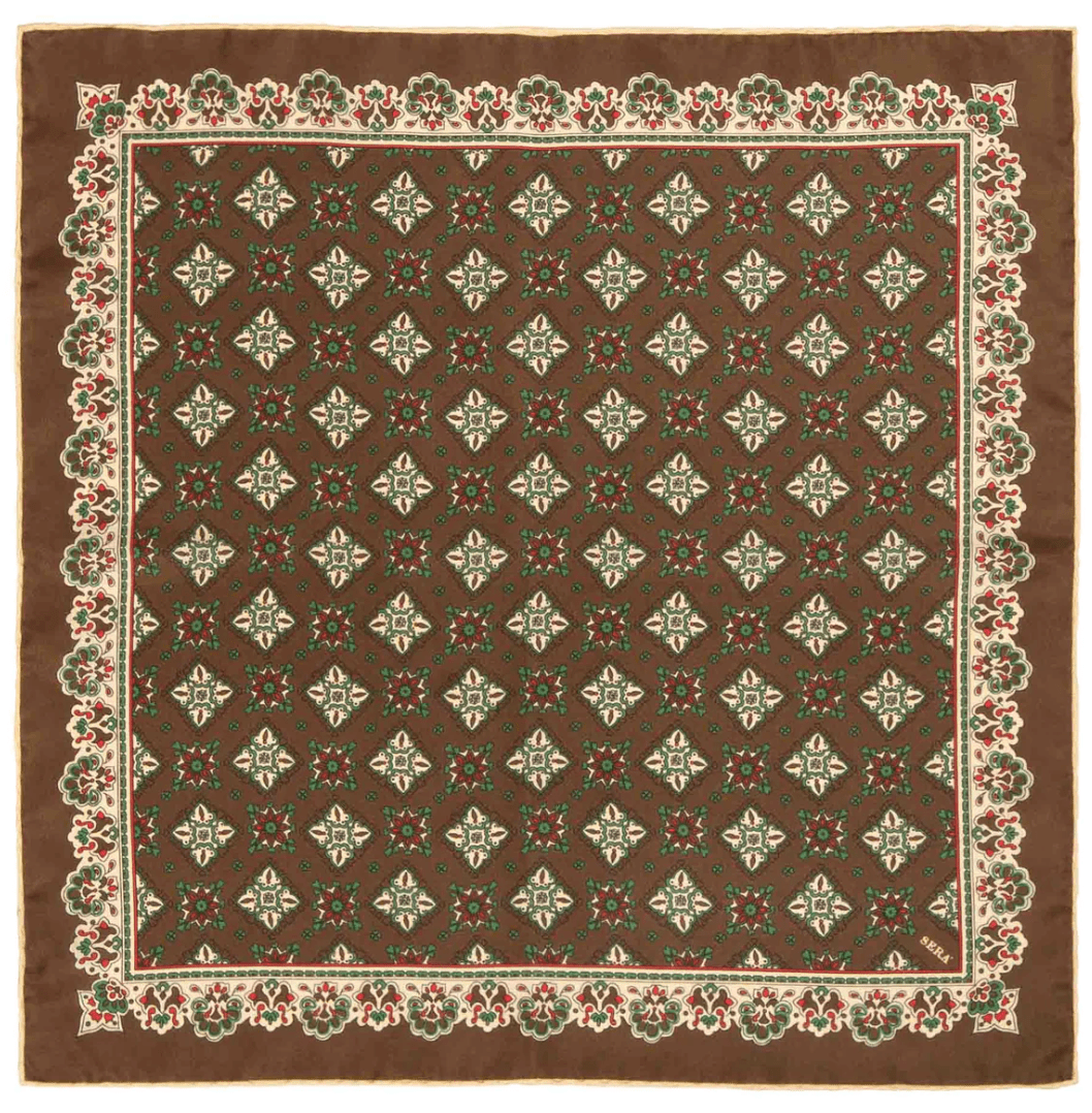 SÉRA- COCO BEANS AMARONE- SILK POCKET SQUARE