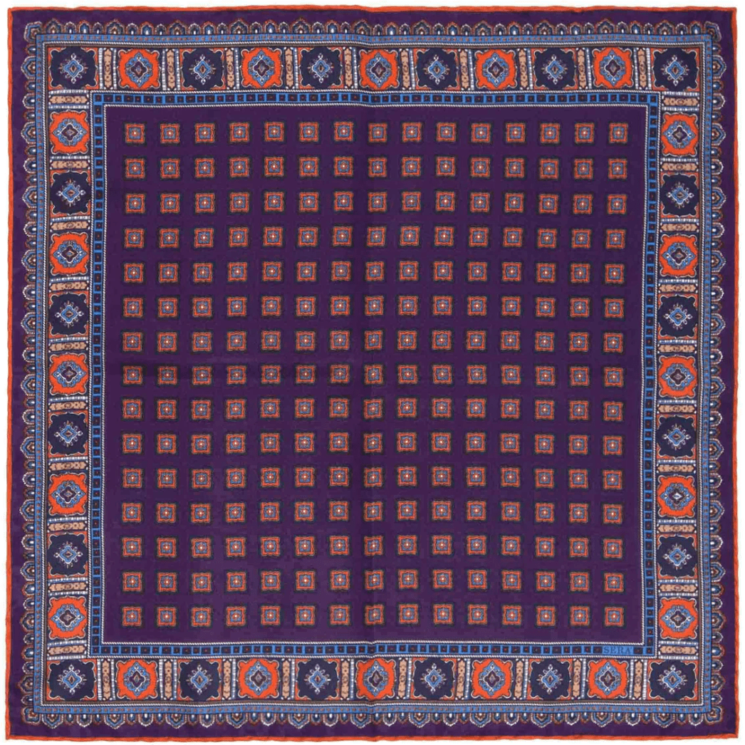 SÉRA- PLUM PRIMITIVO- SILK POCKET SQUARE