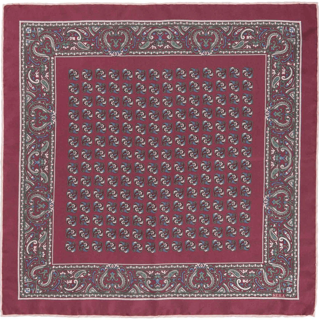 SÉRA- ROSE MONTEPULCIANO- SILK POCKET SQUARE
