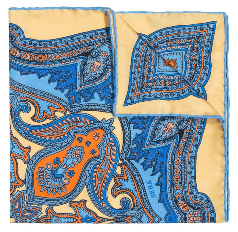 SÉRA- VANILLA RIPASSO- SILK POCKET SQUARE