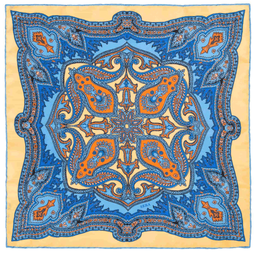 SÉRA- VANILLA RIPASSO- SILK POCKET SQUARE