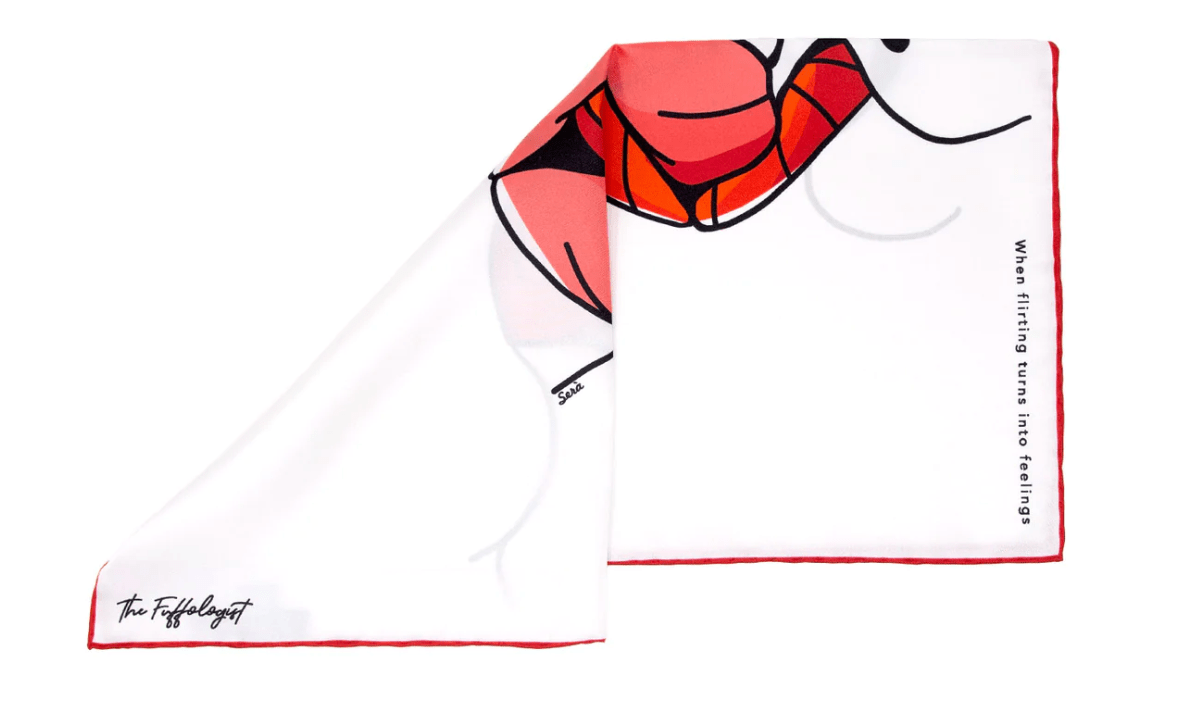 SÉRA-WHEN FLIRTING TURNS INTO FEELINGS- SILK POCKET SQUARE