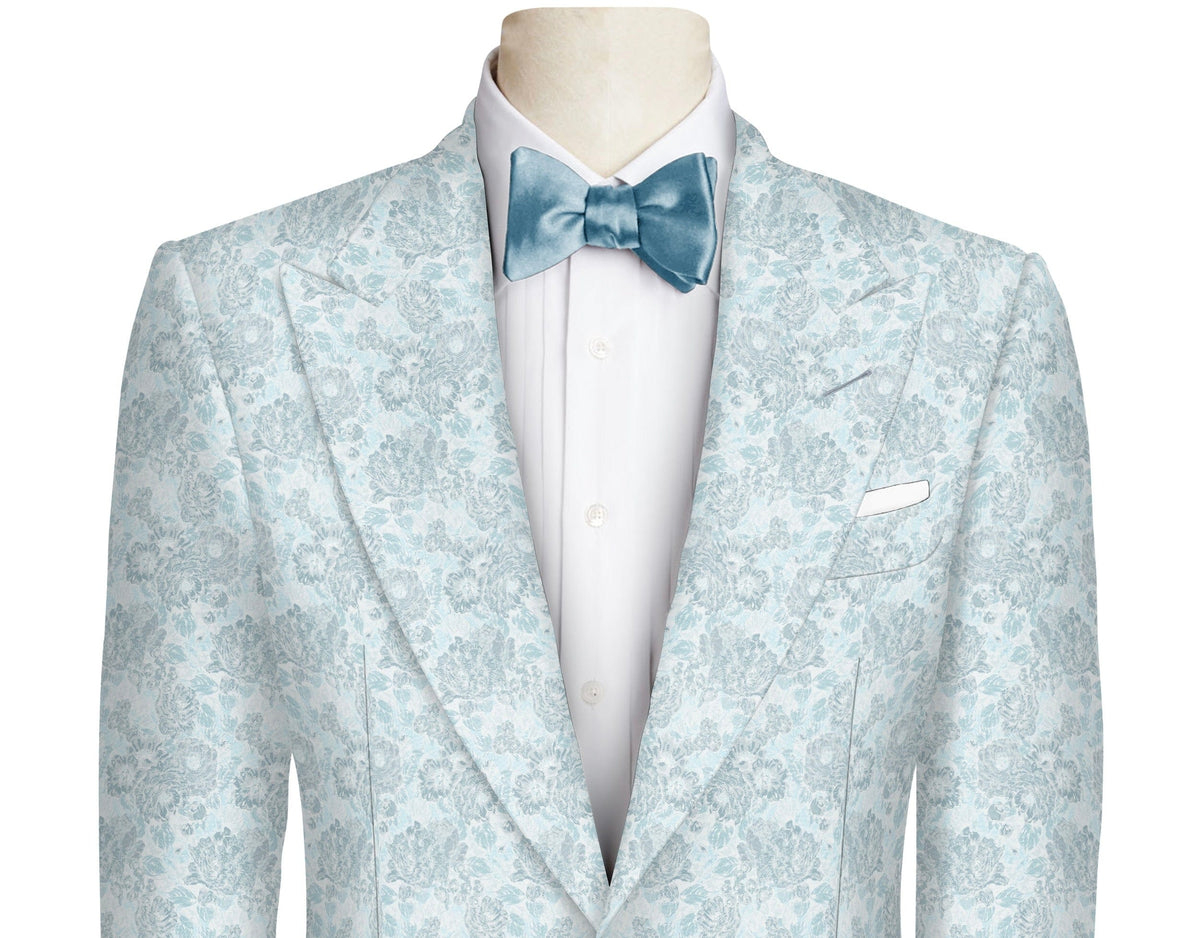Baby Blue Jacquard Jacket