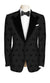 Black Paisely Applique Tuxedo Jacket