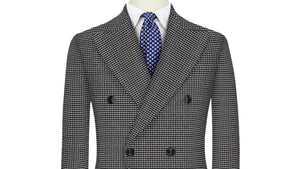 Black & White Houndstooth Overcoat