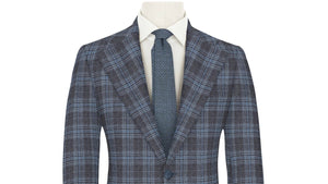 Blue & Grey Check Super 130's Jacket