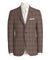 Blue & Orange Check on Brown Super 130's Jacket