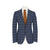 Blue & Orange Check on Denim Blue Super 130's Jacket