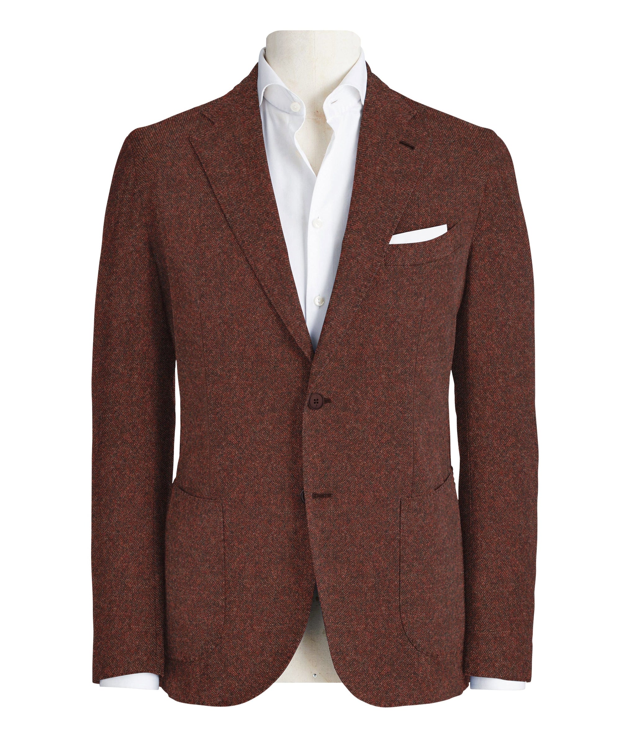 Brick Red Melange Super 130's Suit