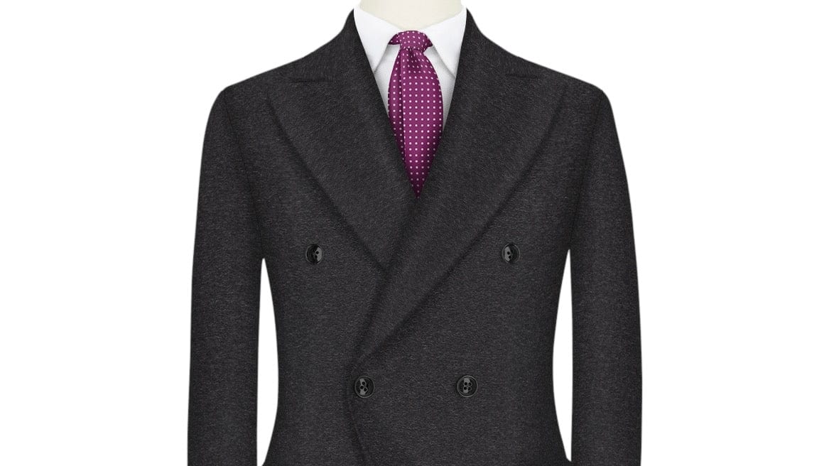 Charcoal Grey Melange Overcoat