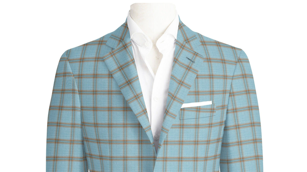 Copper Check on Turquoise Jacket