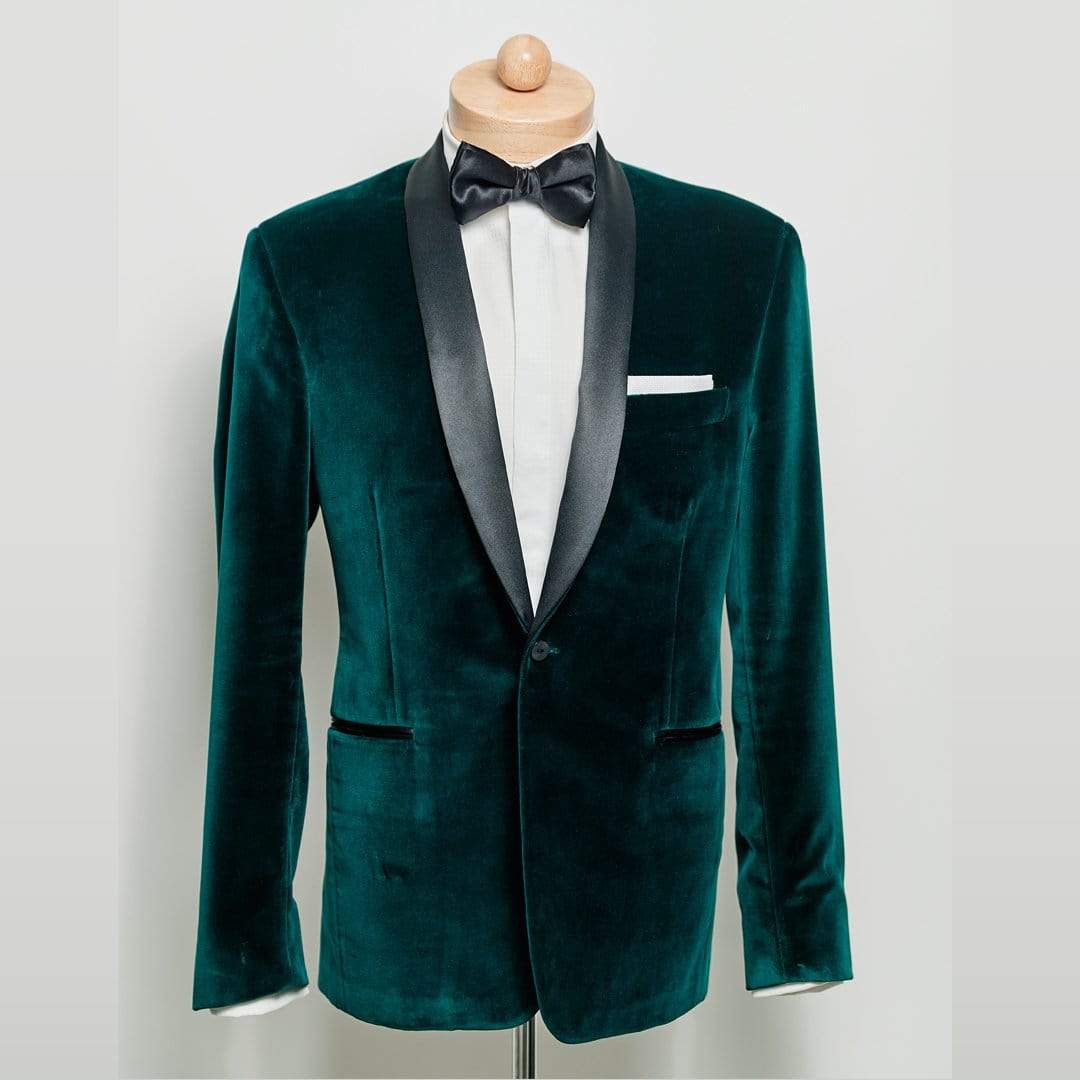 Emerald green velvet best sale tux