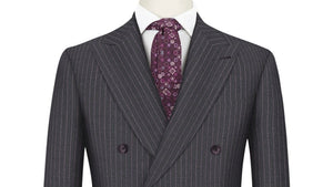 Mauve Stripe on Grey Super 130's Suit