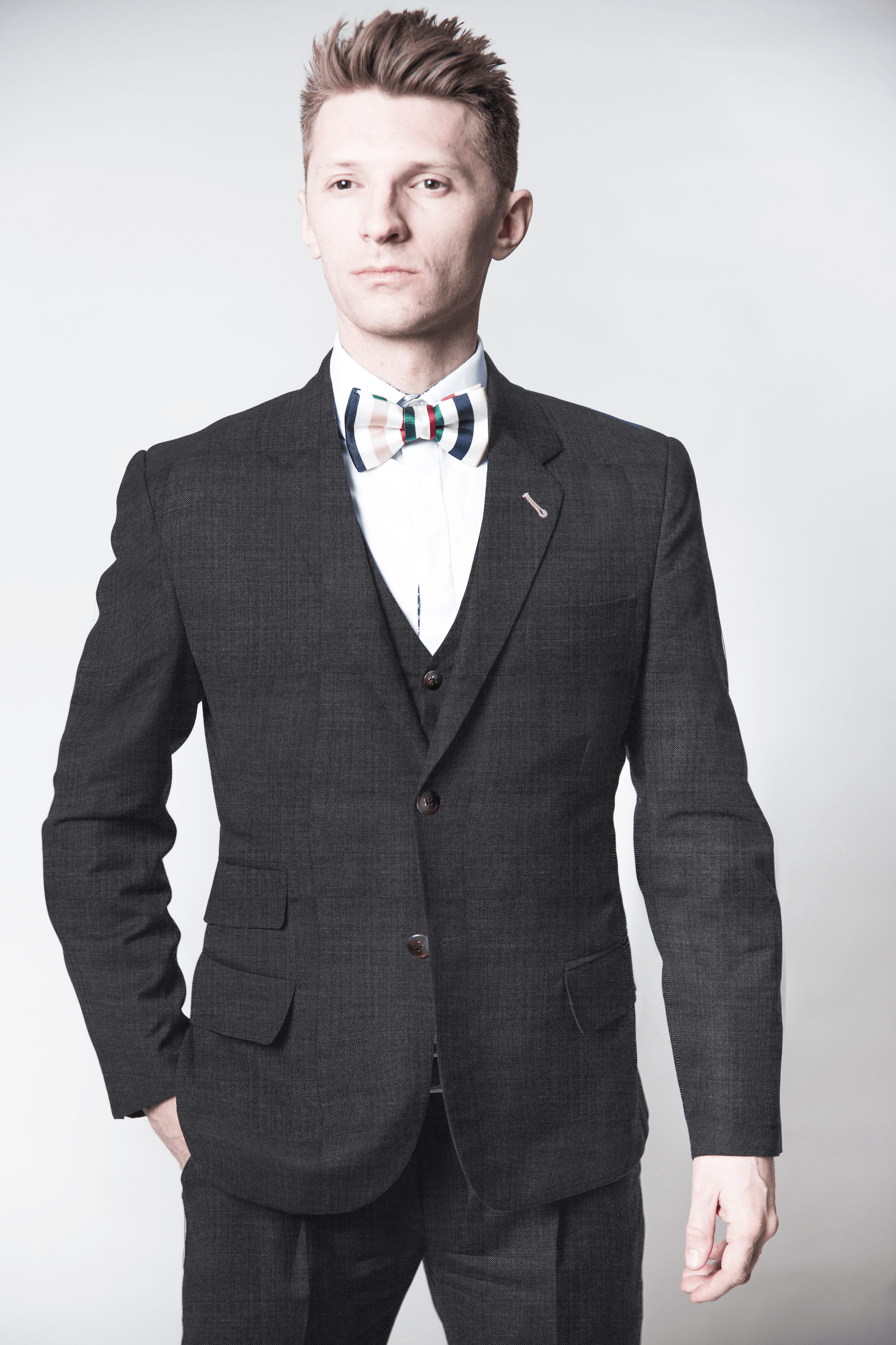 MEN'S 2 PIECE BESPOKE SUIT | LINGO LUXE CLASSIC GREY MIX-Lingo Luxe Bespoke