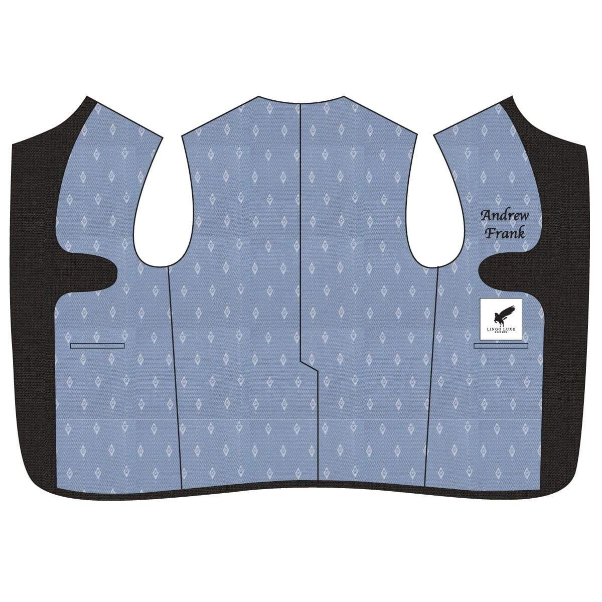 MEN'S 2 PIECE BESPOKE SUIT | LINGO LUXE GREY PRINCE OF WALES WITH BABY CHECK-Lingo Luxe Bespoke