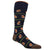 Unique socks. They are brown background with a one of a kind all over pattern of footballs on them.