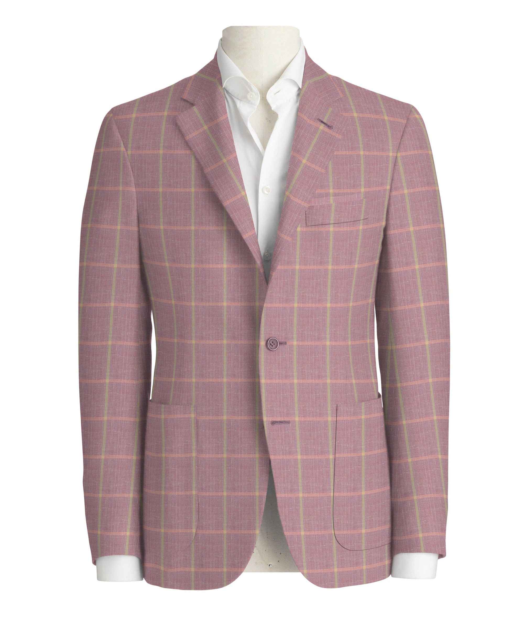 Mint & Salmon Check on Pink Jacket