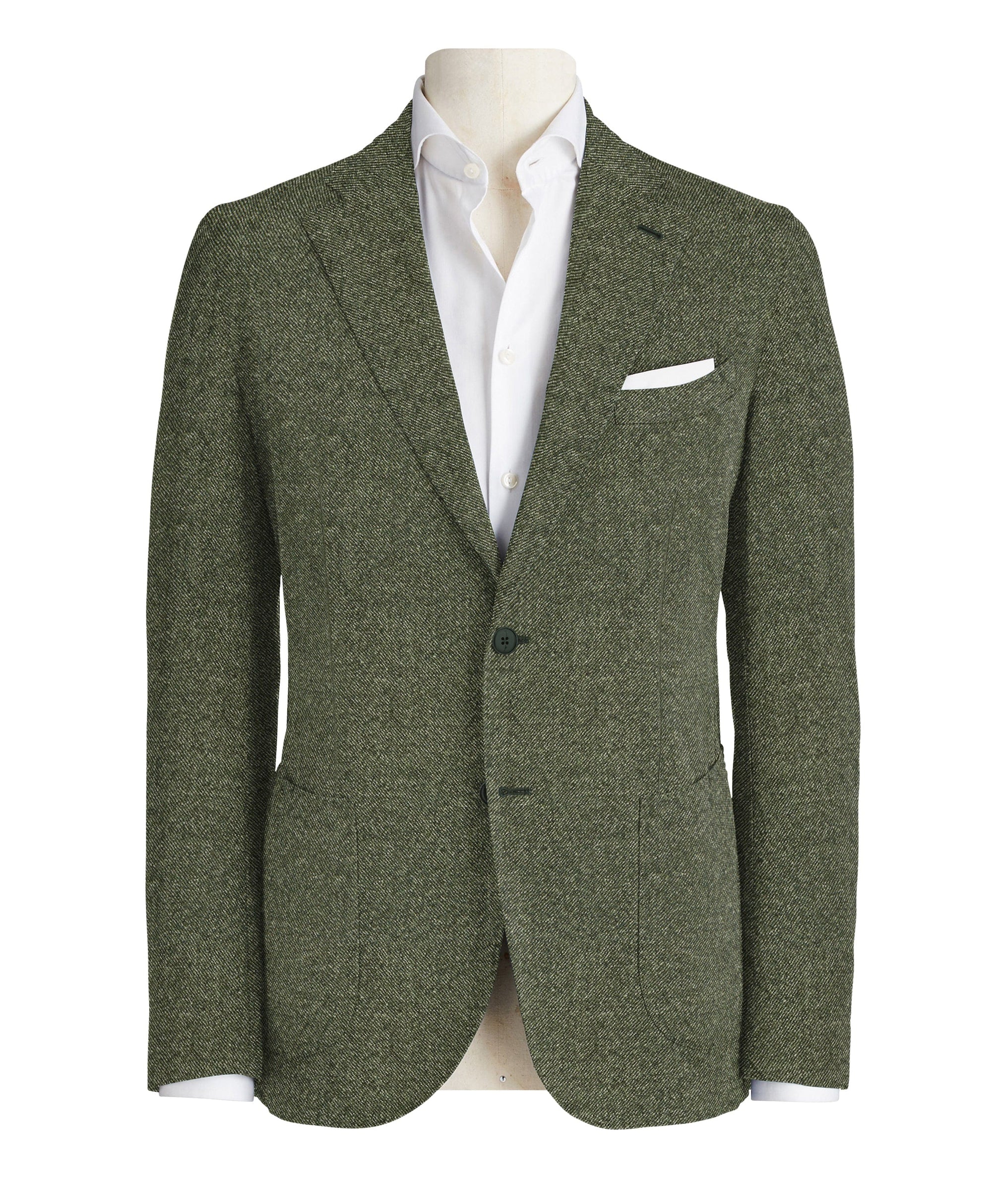 Moss Green Melange Super 130's Suit