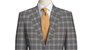 Mustard Check on Grey Super 130's Suit