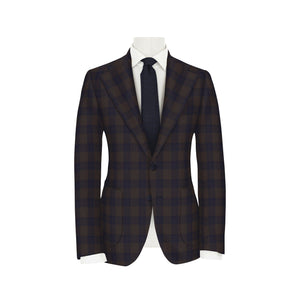 Navy Check on Brown Super 130's Suit