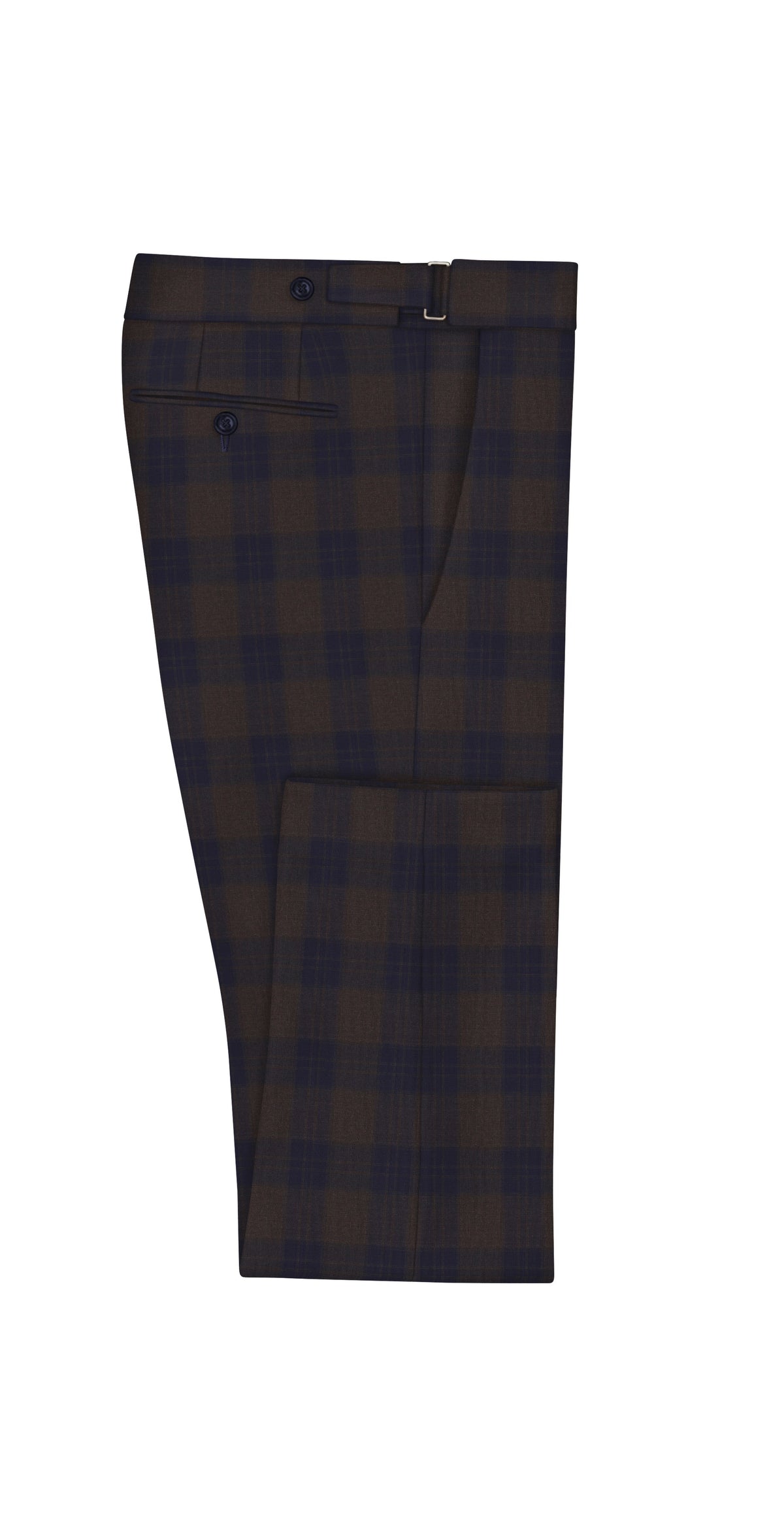 Navy Check on Brown Super 130's Suit