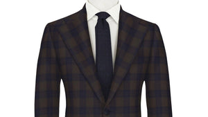 Navy Check on Brown Super 130's Suit